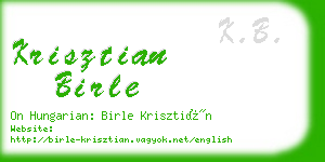 krisztian birle business card